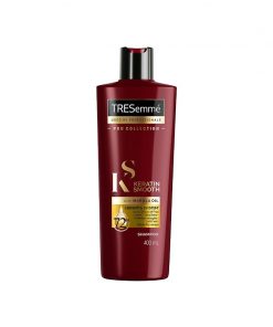 TRESemmÃ¨ Keratin Smooth System helps you to achieve silky smooth hair thatâ€™s still full of natural movement Formulated with Keratin and Marula Oil,you can still enjoy 5 benefits in 1 system Use to fight frizz, detangle knots, boost shine, add softness and tame flyaways This professional-quality conditioner nourishes and smoothes each strand Tame frizz whilst keeping your hair's natural movement with TRESemmÃ¨ Keratin Smooth Conditioner Follow up with TRESemmÃ¨ Keratin Smooth Shine Serum for a professional-quality, polished look. Imported From U.K.
